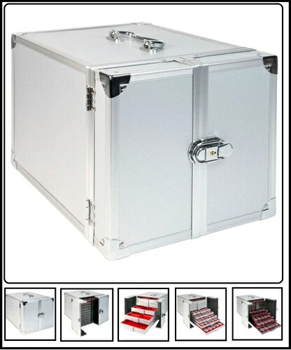 ボックスケース コインボックスケース MB10 ALU LINDNER 2312 10個のコインボックス用｜WORLD RESOURCE【KING店】