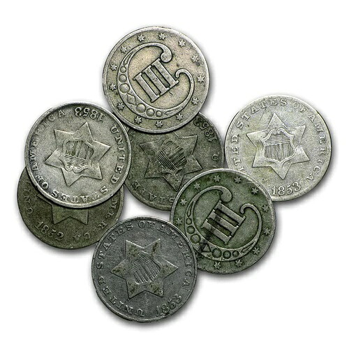 1851-1862年 3セント銀貨 ファイン/VF｜WORLD RESOURCE【KING店】