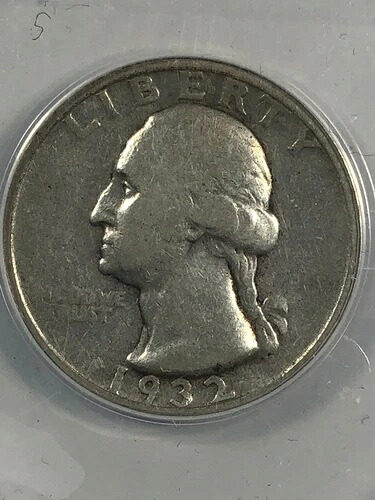 1932-Sワシントン・クォーター。ANACS VF20。魅力的。｜WORLD RESOURCE【KING店】