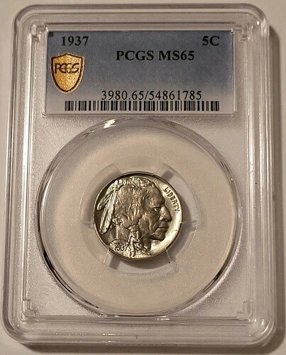 1937年 バッファローニッケル MS65 PCGS GSH