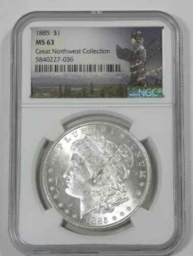 1885年モルガン・ダラー NGC MS 63 銀貨 ~ グレート・ノースウェスト・コレクション