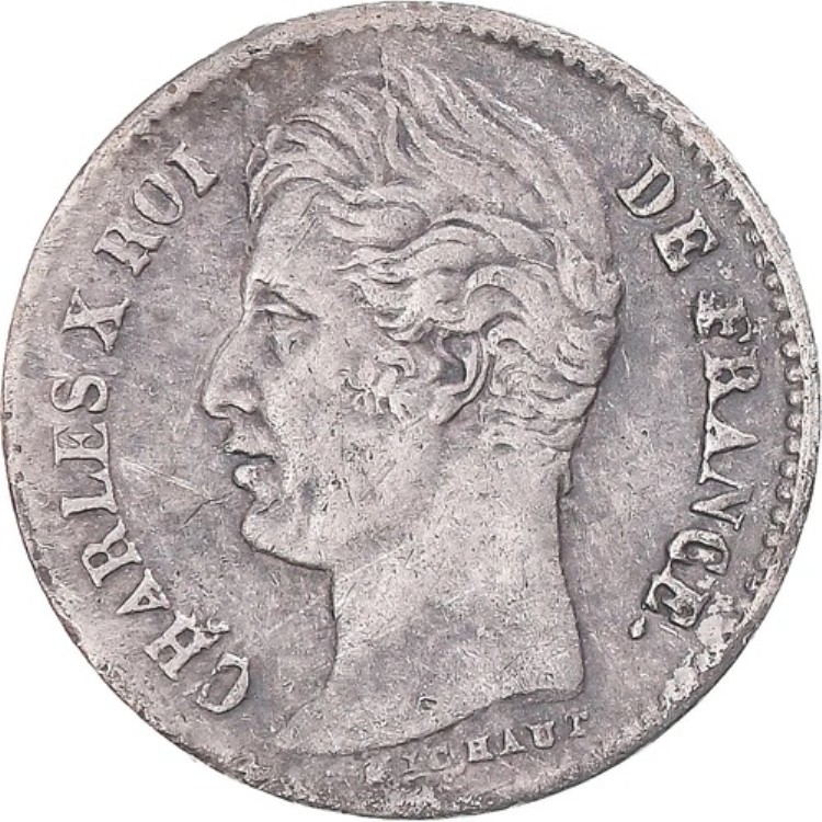 [#1176922] コイン、フランス、シャルル10世、1/4フラン、1830年、パリ、AU、銀、KM:722.1 57,420円