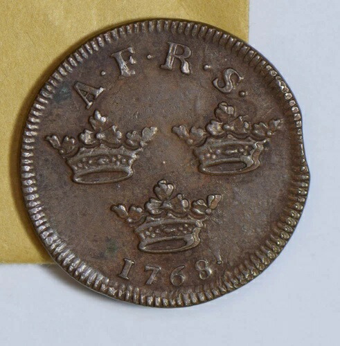 スウェーデン 1768年 ポレット このグレードでは珍しい S0198 複合輸送
