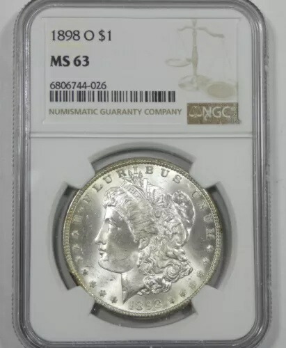 1898-O モルガン・ダラー NGC MS 63 認定シルバーダラー