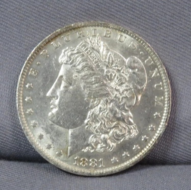 1881年 モーガン シルバー ダラー コイン $1 (O) 素晴らしい輝き!