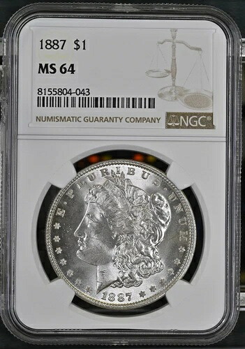 1887年 P モルガン銀貨 NGC MS-64｜WORLD RESOURCE【KING店】