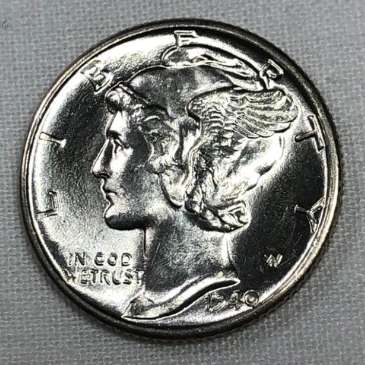 1940年製 未流通マーキュリー銀貨 10セント硬貨（フルセパレートバンド付き） - 番号19799｜WORLD RESOURCE【KING店】