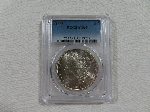 美しい 1885-P モーガン シルバー ダラー、PCGS MS63 グレード、素晴らしい色調とカラー!!｜WORLD RESOURCE【KING店】