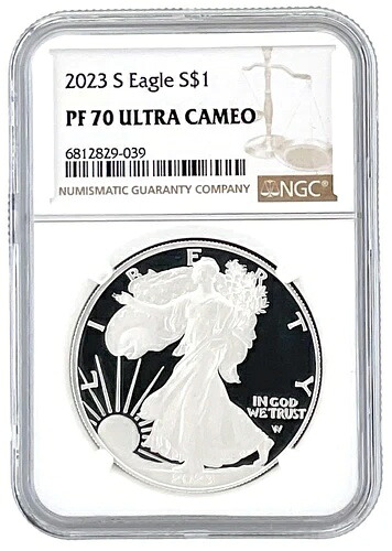 2023 S 1オンス シルバー イーグル プルーフ NGC PF70 ウルトラカメオ - ブラウンラベル｜WORLD RESOURCE【KING店】 59,290円