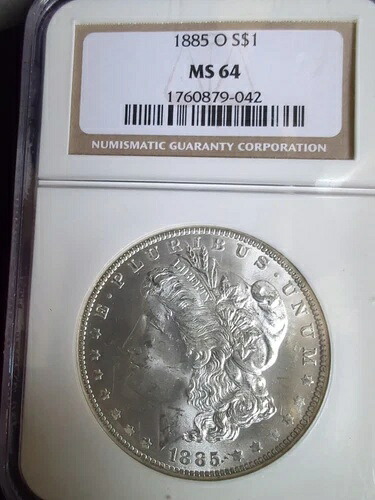 1885-O NGC MS64 モルガン銀貨 $1 1760879-042｜WORLD RESOURCE【KING店】