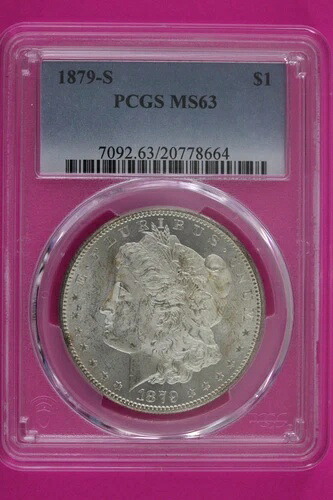 1879 S MS 63 リバティ モーガン シルバー ダラー コイン PCGS グレード認定スラブ 1090｜WORLD RESOURCE【KING店】 59,290円