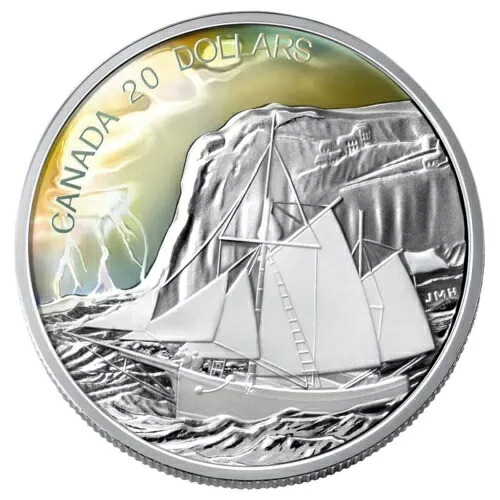 2006年 20ドル 大型帆船:ケッチ - 純銀貨