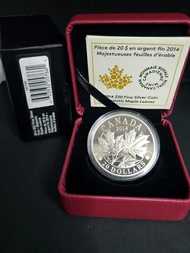 2014年カナダ20ドル純銀貨 - 雄大なメープルリーフ - 1オンス .9999 シルバー