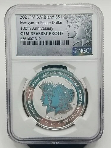 2021PM B.V.アイランド S$1 モルガン・トゥ・ピース・ダラー 100周年記念 #0449｜WORLD RESOURCE【KING店】