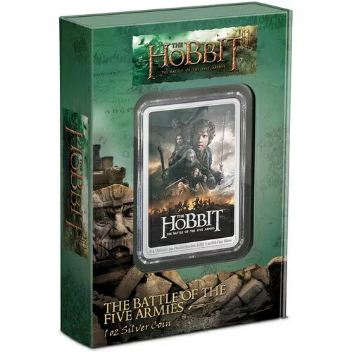 2023年 ニウエ ホビット 決戦のゆくえ 1オンス シルバーポスターコイン画像