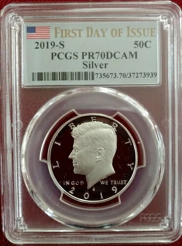 2019 S 50C シルバー ケネディ ハーフダラー PCGS PR70DCAM 発行初日 FDOI｜WORLD RESOURCE【KING店】