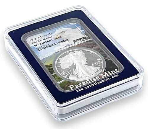 2022年 W 1オンス シルバー イーグル プルーフ NGC PF70 UC 初日発行 - イーグルコア ブルーケース｜WORLD RESOURCE【KING店】