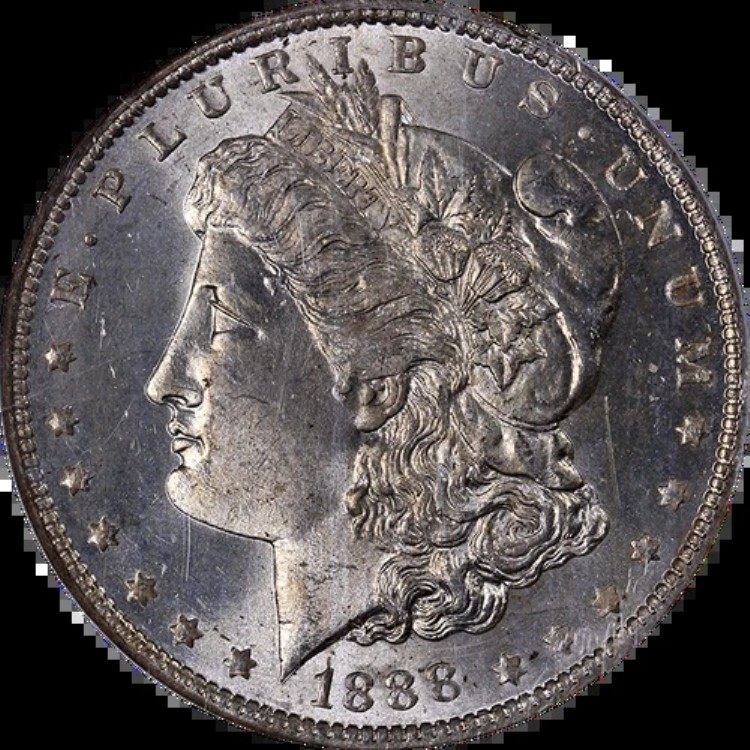 1888-O モルガン銀貨 NGC MS64 光沢良好 打痕良好｜WORLD RESOURCE【KING店】