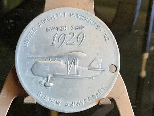 1954年 ユナイテッド・エアクラフト デイトン・オハイオ シルバーメダル 38mm R-6｜WORLD RESOURCE【KING店】 68,365円