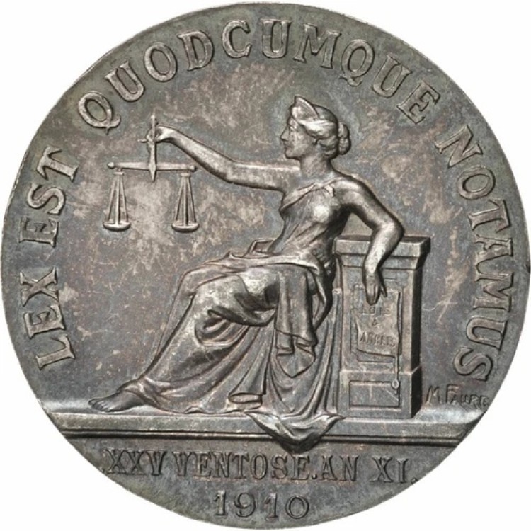[#401167] フランス、トークン、公証人、1910年、MS、銀、ルルージュ：3、c｜WORLD RESOURCE【KING店】