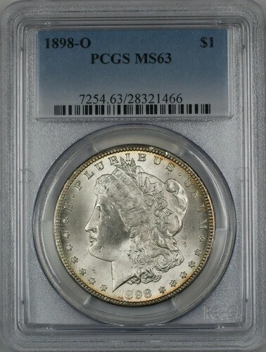 1898-O モルガン シルバー ダラー 1ドル コイン PCGS MS-63 (4E)｜WORLD RESOURCE【KING店】