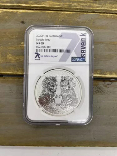 2020年 P $1 オーストラリア .9999 1オンス シルバー NGC MS69 ダブルピクシウ 保証付き｜WORLD RESOURCE【KING店】