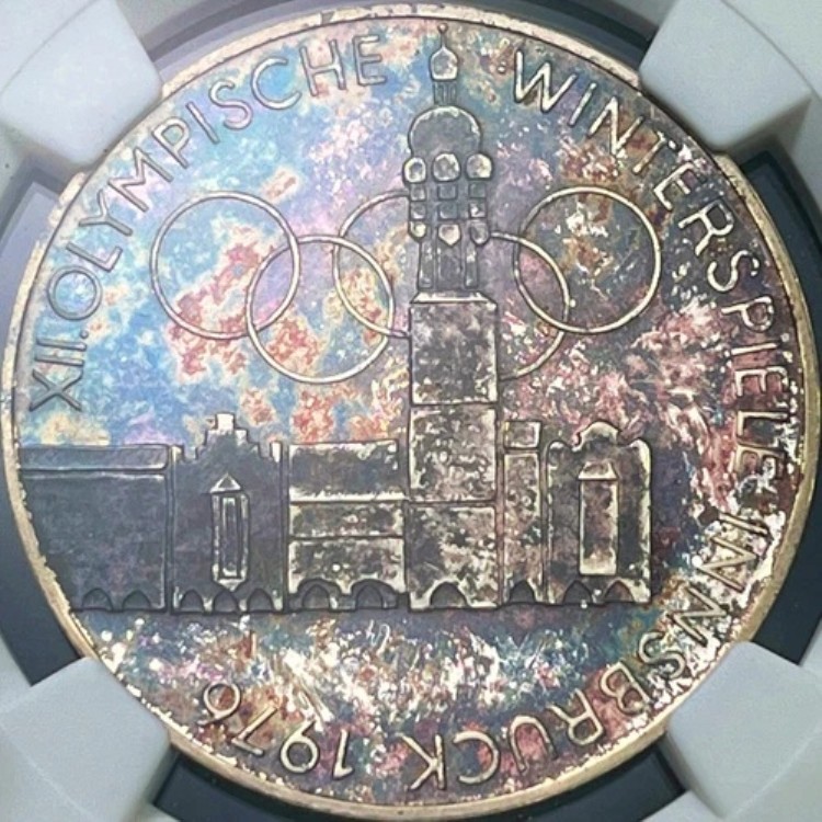オーストリア。1976年、100シリング、銀 - NGC PF66 - インスブルック市、ウィーン ??｜WORLD RESOURCE【KING店】