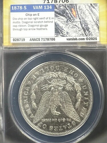 1878-S モーガン シルバー ダラー Vam 103-2 ANACS Xf45 Vss Vam 134 ダイ チップ E????｜WORLD RESOURCE【KING店】