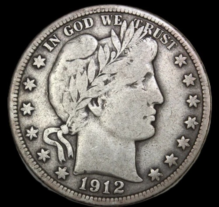 1912年 50セント バーバー ハーフドル - チョイス VF/送料無料 - jam395