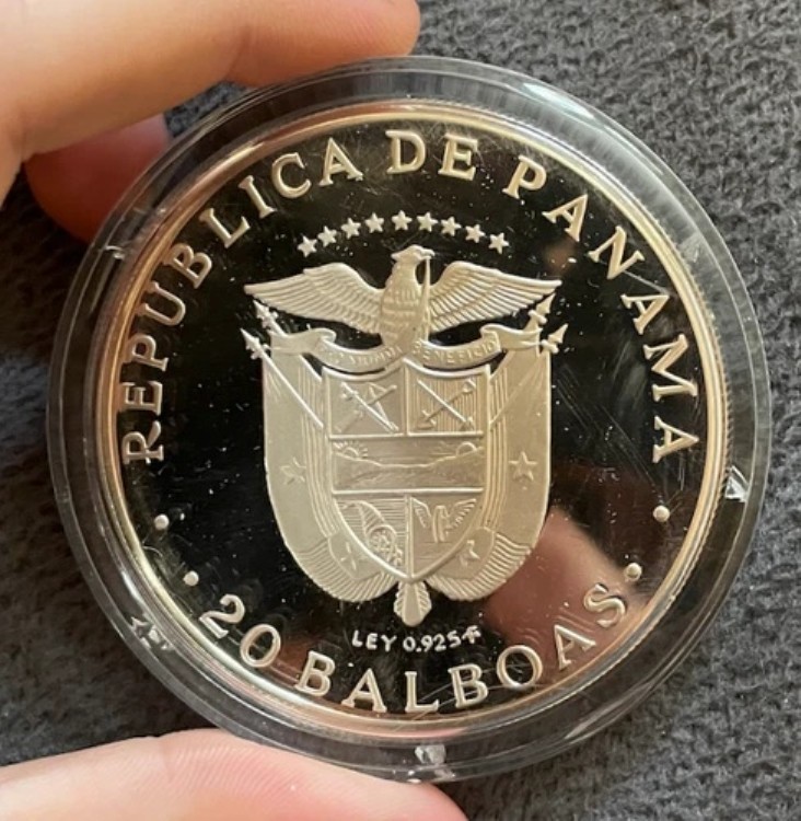 楽天市場】パナマ共和国 20バルボア銀貨 1974年 【中古】(65978