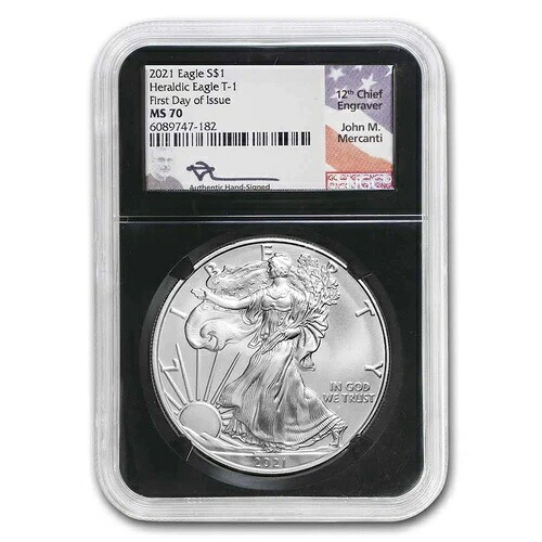 楽天市場】2021 アメリカン シルバー イーグル (タイプ 1) MS-70 PCGS
