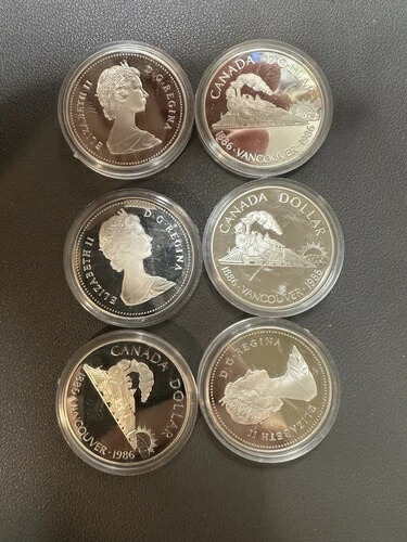 楽天市場】1986年カナダ銀貨 1ドル バンクーバー 1886-1986 楽天市場】1986年カナダ銀貨 1ドル バンクーバー 1886-1986