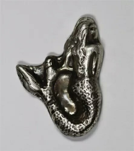 MK Barz 3Dマーメイド 2.5オンス .999 ファインシルバー ハンドポアアートバー COA付き画像