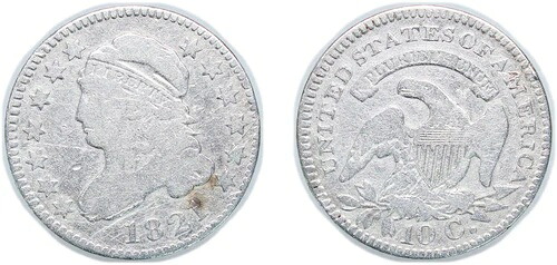 アメリカ合衆国 1821 1 ダイム 銀貨 8924 1076 銅貨 VF｜WORLD RESOURCE【KING店】