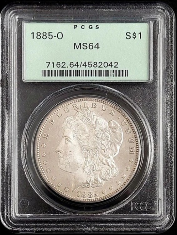 1885年製モルガン・ダラー、PCGS認定MS64！オールドグリーンラベル付き！｜WORLD RESOURCE【KING店】 82,885円