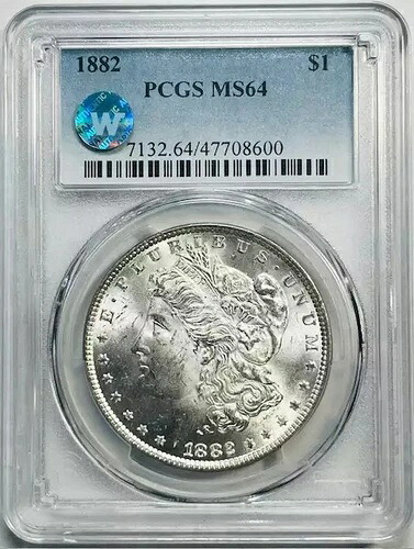 1882年 P モルガン銀貨 PCGS MS-64 サイトホワイト|WORLD RESOURCE【KING店】