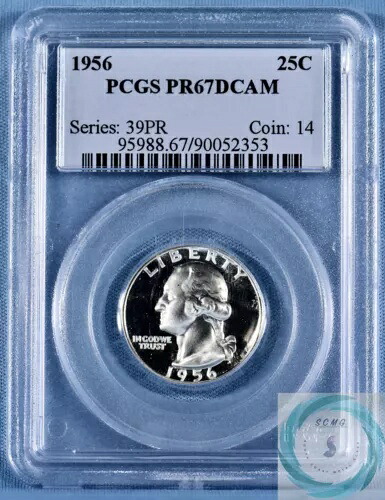 1956年 シルバープルーフ ワシントンクォーター PCGS PR67DCAM|WORLD RESOURCE【KING店】