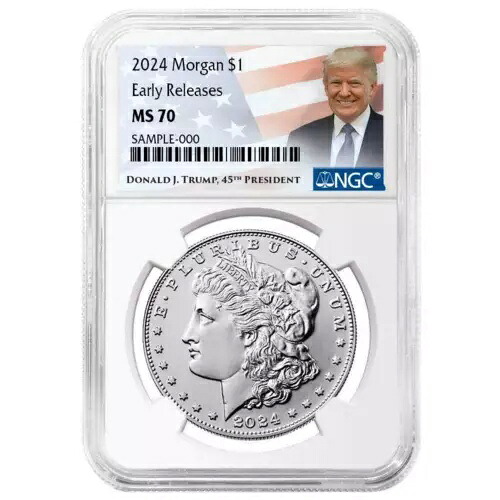 2024 $1 モーガン シルバー ダラー NGC MS70 ER トランプ ラベル|WORLD RESOURCE【KING店】