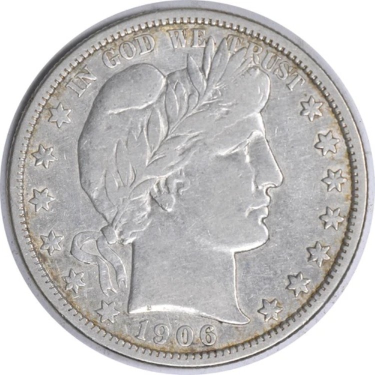 1906-D バーバー シルバー ハーフドル VF 未認定 #213|WORLD RESOURCE【KING店】