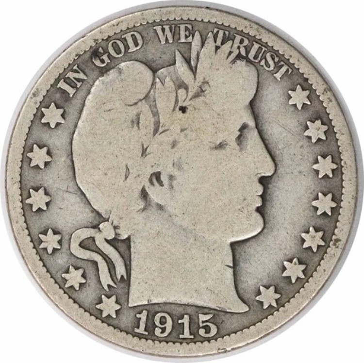 1915年 バーバー シルバー ハーフドル VG 未認定 #1005|WORLD RESOURCE【KING店】