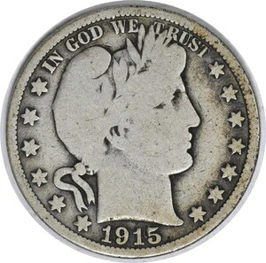 1915年 バーバー シルバー ハーフドル VG 未認定 #1059|WORLD RESOURCE【KING店】