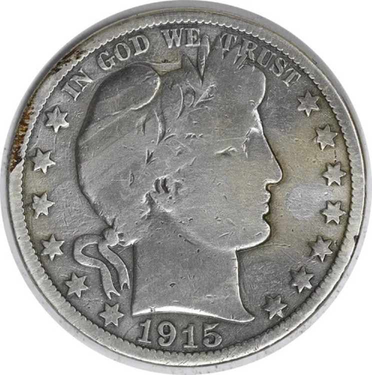 1915年 バーバー シルバー ハーフドル VG 未認定 #1042｜WORLD RESOURCE【KING店】