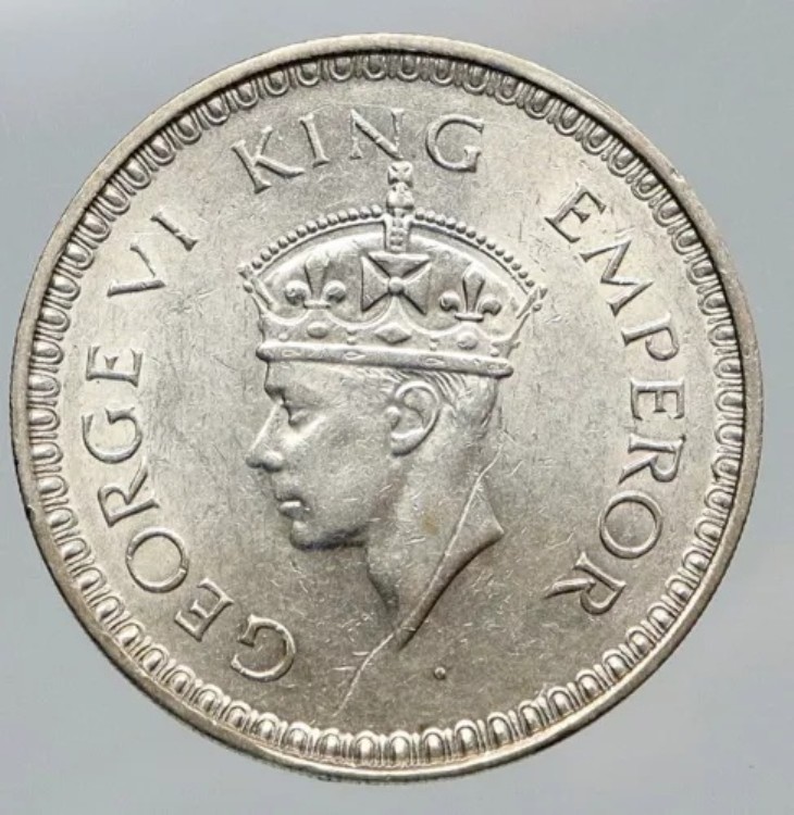 1944年 B イギリス ジョージ6世 イギリス領インド オールドシルバールピーコイン i91714｜WORLD RESOURCE【KING店】