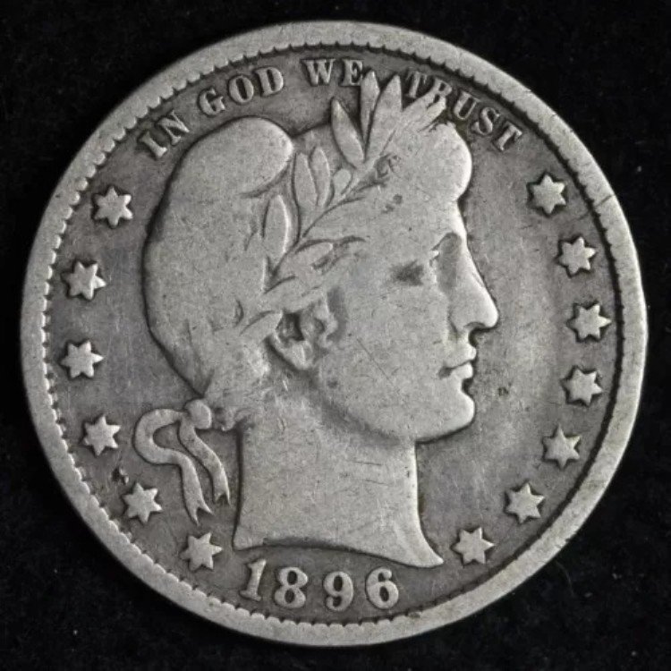 1896-O バーバー シルバー クォーター 美品 E245 JTLM｜WORLD RESOURCE【KING店】
