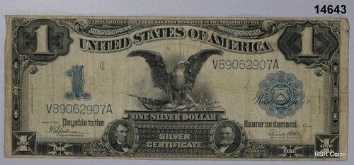 シリーズ1899 $1 ブラックイーグル シルバー証明書付き 馬用ブランケット！ #14643