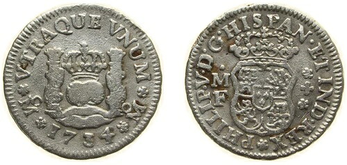 メキシコ 1734 Mo MF ? リアルシルバー (.917) VF｜WORLD RESOURCE【KING店】