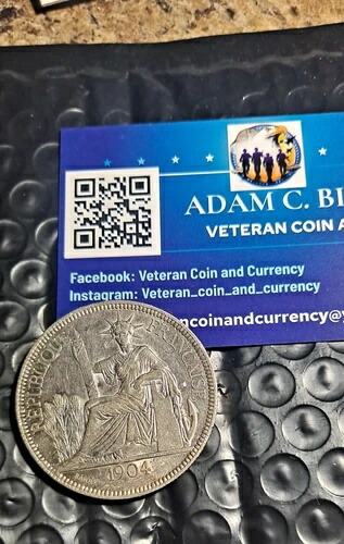 楽天市場】フランス領インドシナ貿易銀 1ピアストル銀貨1907年極美品