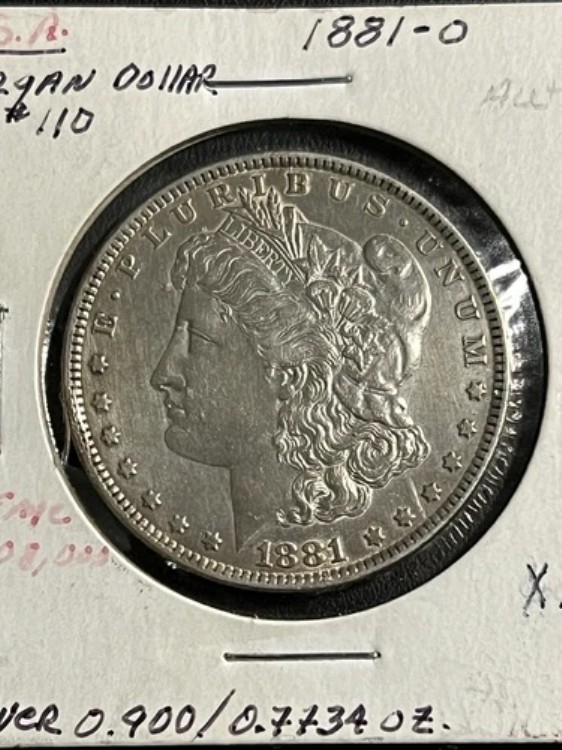 1881年モルガン銀貨、非常に美しいコイン