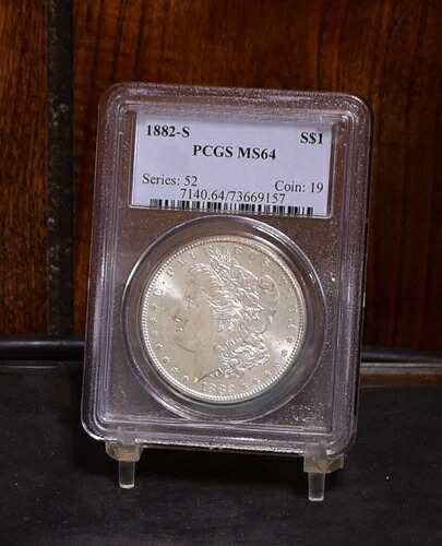 1882-S モルガン・ダラー - PCGS MS64 (#58089-L)
