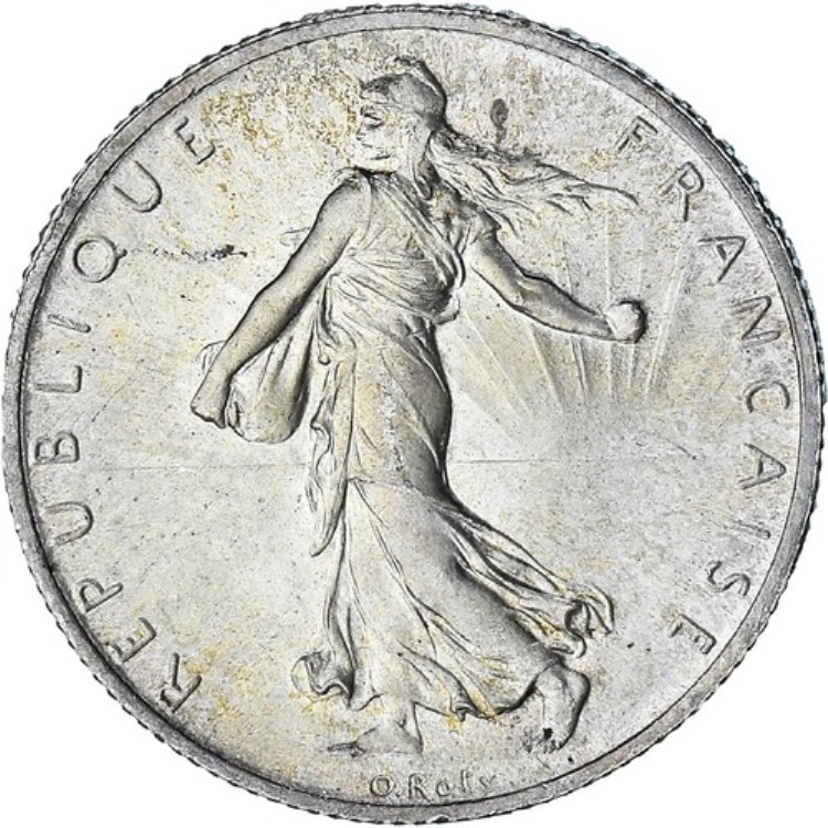 [#1179506] フランス、セムーズ、2 フラン、1914 年、カステルサラシン、MS、シルバー、KM:845.2